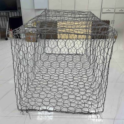 Double Twist Gabion Basket 60x80mm Galvanized PVC Coated Wire Stone Cage