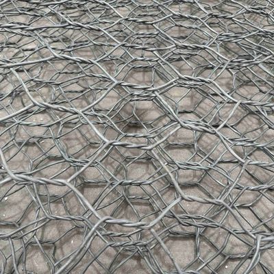 Double Twist Gabion Basket 60x80mm Galvanized PVC Coated Wire Stone Cage