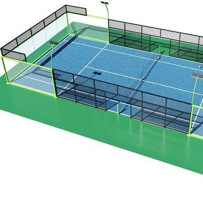 Standard Model Outdoor Padel Tennis Court Glass Welded Wire Mesh Fence For Padel Field