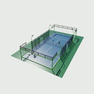A06 Panoramic Padel Court 10x20m Durable Eco Friendly Weather Resistant Waterproof Full