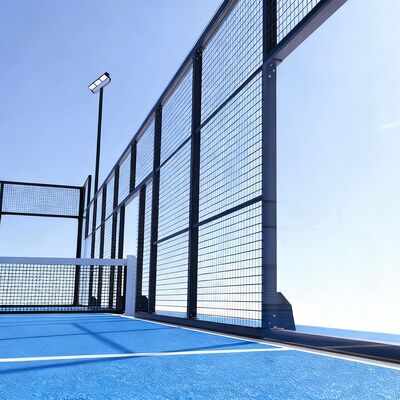 Blue White Line Paddle Tennis Courts Artificial Grass PU Backing Anti UV 10m*20m Outdoor Padel Court