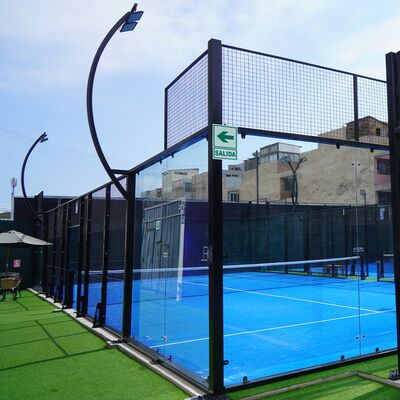Outdoor Paddle Courts Panoramic Galvanized Custom Color Padel Tennis Court