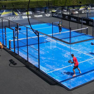Outdoor Paddle Courts Panoramic Galvanized Custom Color Padel Tennis Court