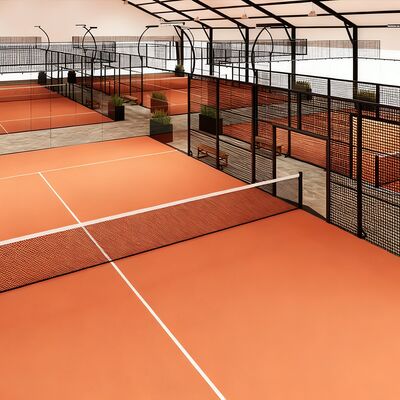Padel Court With Roof Outdoor Panoramic Padel Tennis Court