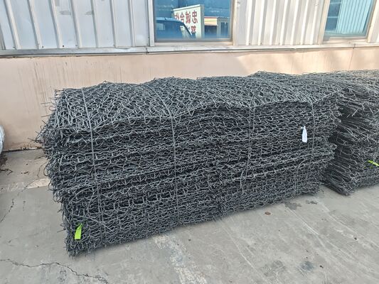 Economical Galvanized/PVC Coated 100mmx120mm Hexagonal Woven Gabion Basket for Landscaping