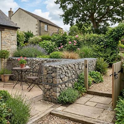 Welded Gabion Basket for Garden Retaining Wall & Landscape