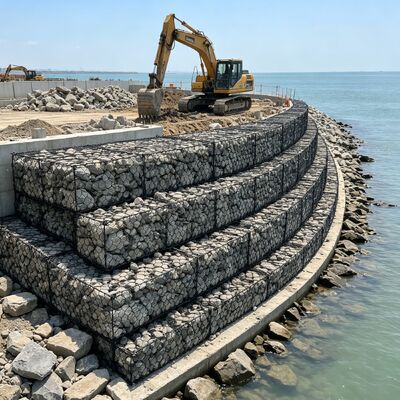 Gabion Wire Mesh Heavy Duty Galvanized Stone Cage for River Bank Erosion Control