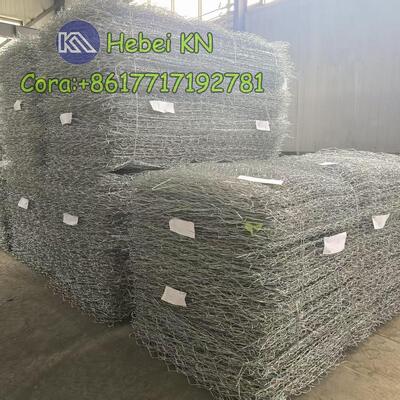 Galvanized Double-twisted Hexagonal Woven Gabion Basket For Retaining Walls