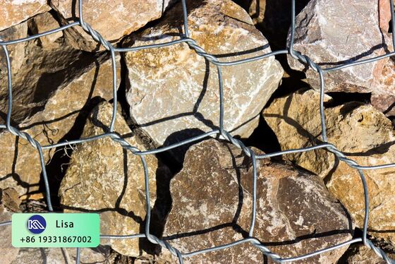 PVC Coated Gabion Retaining Wall, Anti-Corrosion Stone Basket Mesh For Coastal Landscape Slope Retaining & Garden Decoration