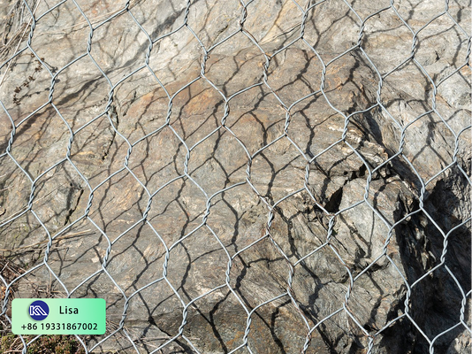 Galfan Gabion Retaining Wall, Heavy Duty Double Twist Hexagonal Gabion Basket For River Bank Slope Flood Protection