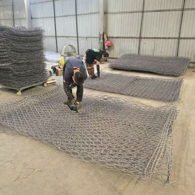 3*2*0.3m Galfan Coated Stone-filled Gabion Retaining Wall For Hydraulic Project