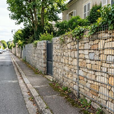 200 x 50 mm Mesh Spiral Wire Connected Hot Dip Galvanized Welded Gabion Fence Panel and Welded Gabion Box for Retaining Walls