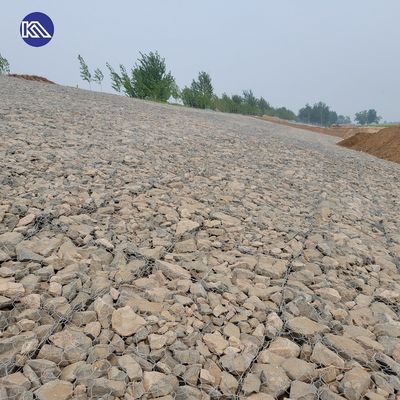 OEM PVC Coated Gabion Mattresses 60x80mm Mesh Hole For Bridge Construction