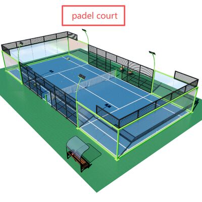 Standard Model Outdoor Padel Tennis Court Glass Welded Wire Mesh Fence For Padel Field